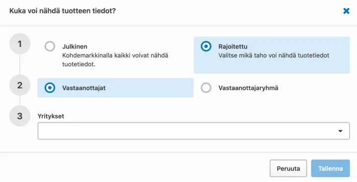 Kuvakaappaus_Rajattu tuote_vastaanottajan lisääminen