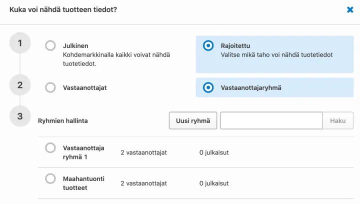 Kuvakaappaus_Valmis vastaanottajaryhmä