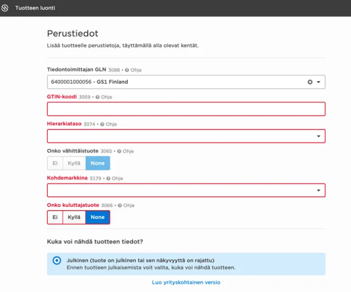 Kuvakaappaus_Tuotteen näkyvyyden hallinnointi